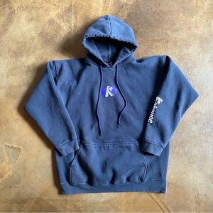 VTG 90s Kokanee Beer Navy Blue Drawstring Hoodie